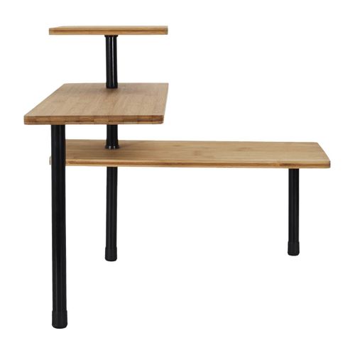 Etagère D'angle Modulable 3 Niveaux En Bambou - Amina
