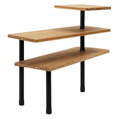 Etagère D'angle Modulable 3 Niveaux En Bambou - Amina