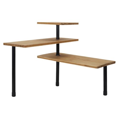 Etagère D'angle Modulable 3 Niveaux En Bambou - Amina