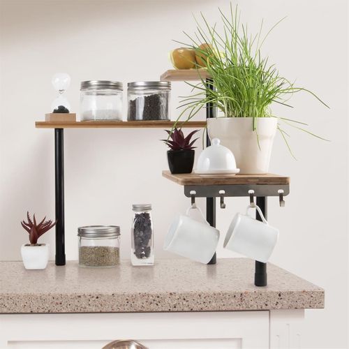 Etagère D'angle Modulable 3 Niveaux En Bambou - Amina