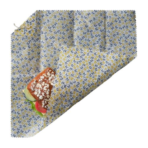 Lot De 6 Emballages Alimentaires Carrés 33cm Enduit Cire D'abeilles - Abelia