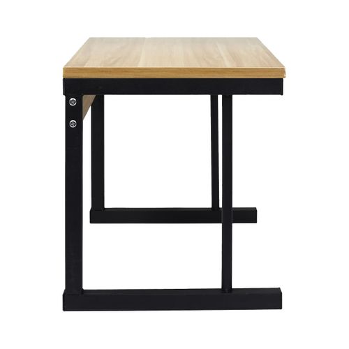 Organisateur Pour Micro-ondes Métal Noir Et Aspect Bois - Seishi