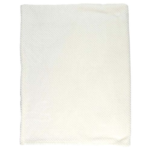 Plaid Ultra Doux 120x150cm Nid D'abeille Crème - Gaya