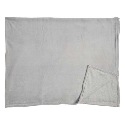 Plaid Doux En Microfibre Gris Clair 150x200cm - Luxel
