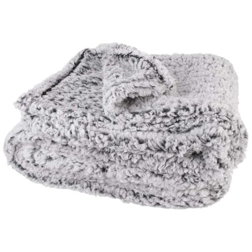 Plaid Ultra Doux 120x150cm Sherpa Gris - Floki