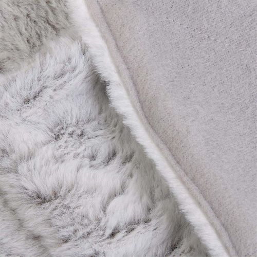 Plaid Ultra Doux 140x200cm Imitation Fourrure Grise - Megaly