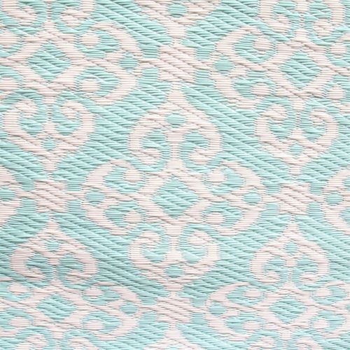 Tapis 120x180cm Intérieur/extérieur Motif Ornemental Turquoise Et Blanc - Malte
