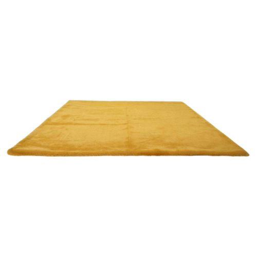Tapis 120x170cm Imitation Fourrure Fine Jaune Moutarde - Snugly