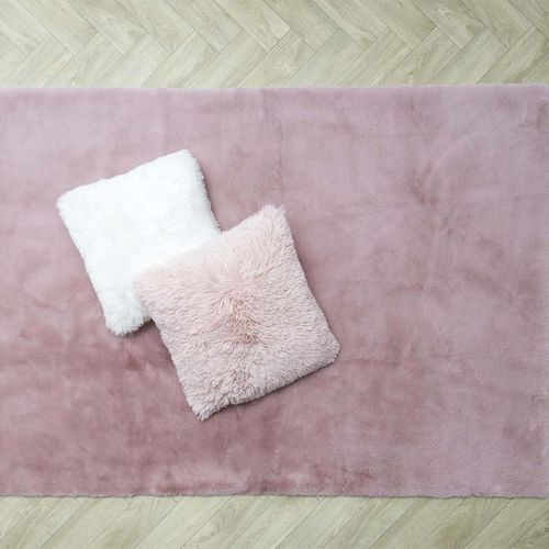 Tapis 120x170cm Imitation Fourrure Fine Rose - Snugly
