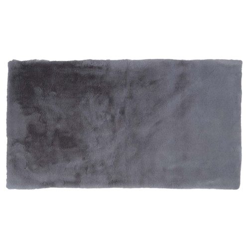 Tapis 60x110cm Imitation Fourrure Fine Gris Anthracite - Snugly