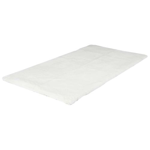 Tapis 60x110cm Imitation Fourrure Fine Blanc Crème - Snugly
