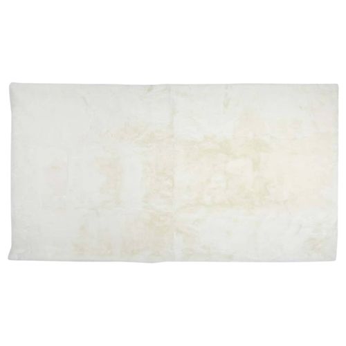 Tapis 60x110cm Imitation Fourrure Fine Blanc Crème - Snugly