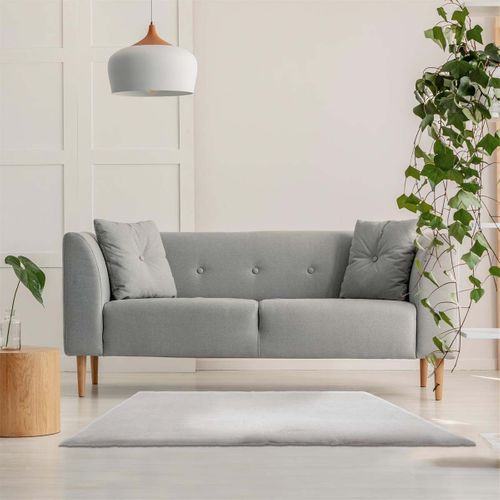 Tapis 120x170cm Imitation Fourrure Fine Blanc Crème - Snugly