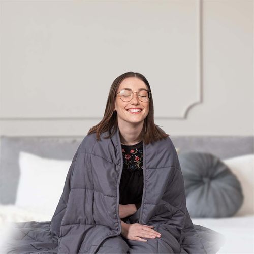 Couverture Pondérée 7kg Anti-stress Sommeil Optimal Gris Anthracite - Dreams