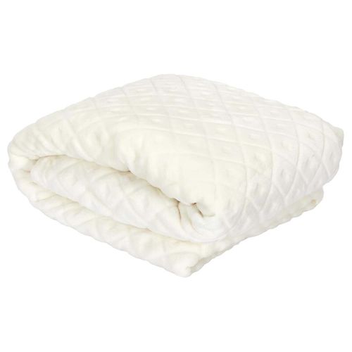 Plaid Polaire 140x200cm Crème Motifs Embossés - Emily