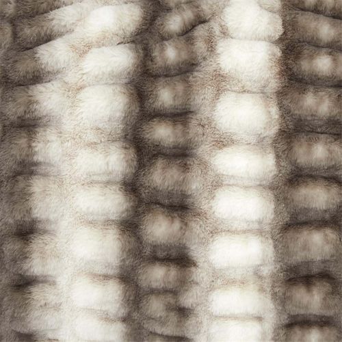 Plaid Ultra Doux 140x200cm Imitation Fourrure Texturée Marron Et Crème - Iconic