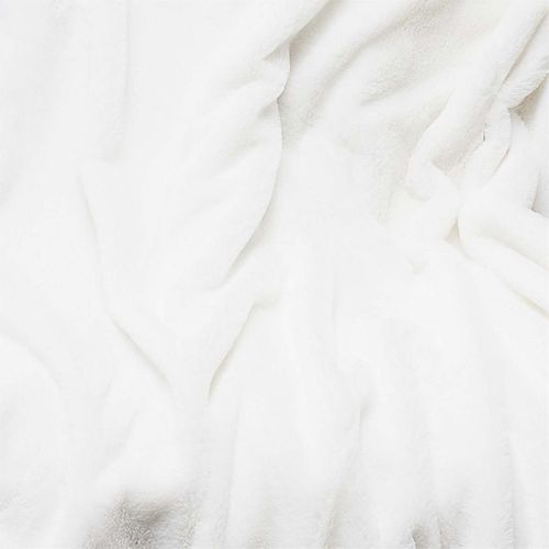 Plaid Ultra Doux 120x150cm Imitation Fourrure Blanche - Fluffy