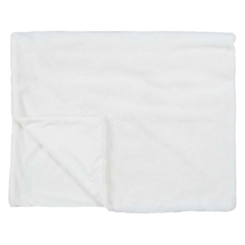 Plaid Ultra Doux 120x150cm Imitation Fourrure Blanche - Fluffy