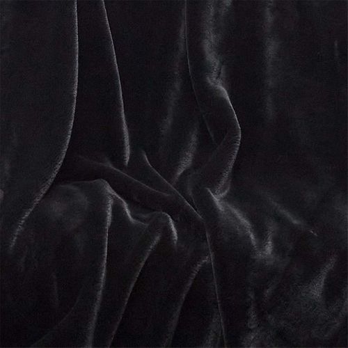 Plaid Ultra Doux 120x150cm Imitation Fourrure Noire - Fluffy