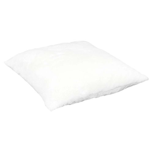 Coussin Ultra Doux 40x40cm Imitation Fourrure Blanche - Fluffy
