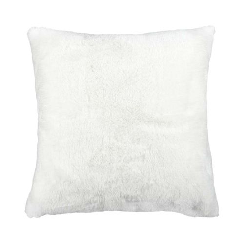 Coussin Ultra Doux 40x40cm Imitation Fourrure Blanche - Fluffy