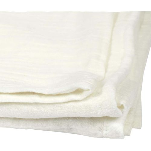 Plaid En Gaze De Coton Blanc Craie 120x150cm - Oekea