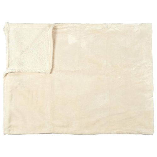 Plaid Flanelle 125x150cm Uni Beige - Essentiel