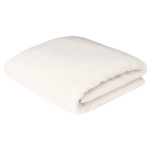 Plaid 120x150cm Tissu Bouclette Crème Et Sherpa - Ivy