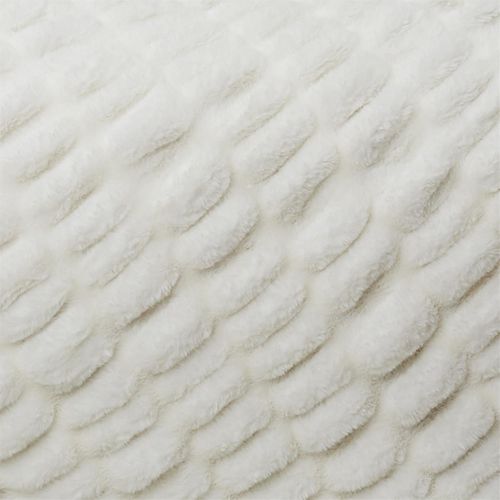 Plaid Ultra Doux 140x200cm Imitation Fourrure Texturée Blanc - Iconic