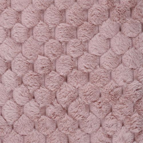 Plaid Ultra Doux 120x150cm Imitation Fourrure Nid D'abeille Rose - Fluffy