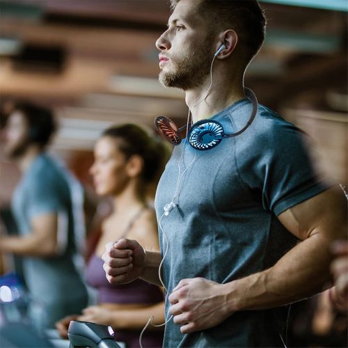 Ventilateur Tour De Cou Flexible Lumineux Rechargeable Silencieux - Daxo