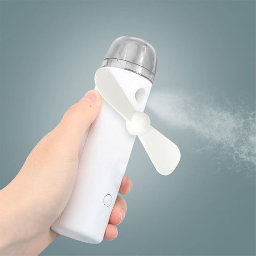 Ventilateur Brumisateur De Poche Lumineux Rechargeable Blanc - Leola