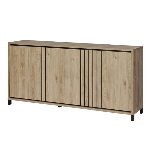 Ensemble Séjour Buffet + Table Basse + Meuble TV Aspect Bois - Anthony