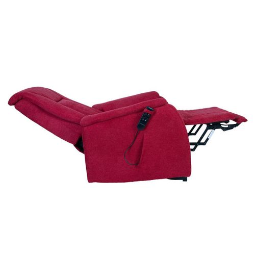 Fauteuil Relax Releveur Tissu Polyester Traité Hydrophobe Rouge - Narvik