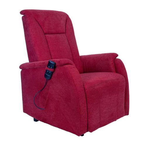 Fauteuil Relax Releveur Tissu Polyester Traité Hydrophobe Rouge - Narvik
