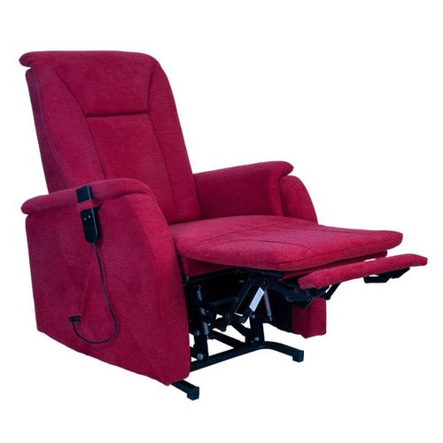 Fauteuil Relax Releveur Tissu Polyester Traité Hydrophobe Rouge - Narvik