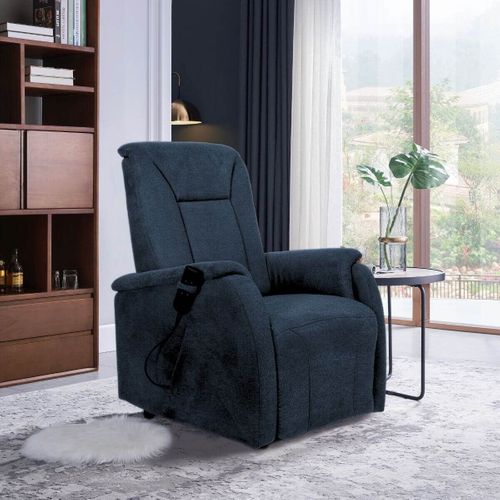 Fauteuil Relax Releveur Tissu Polyester Traité Hydrophobe Bleu - Narvik