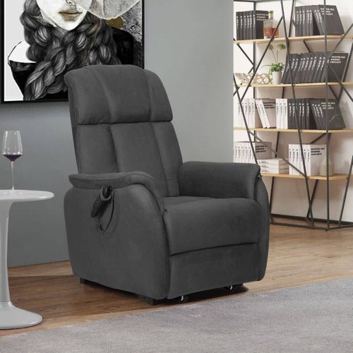 Fauteuil Relax Releveur Tissu Polyester Gris - Spazio