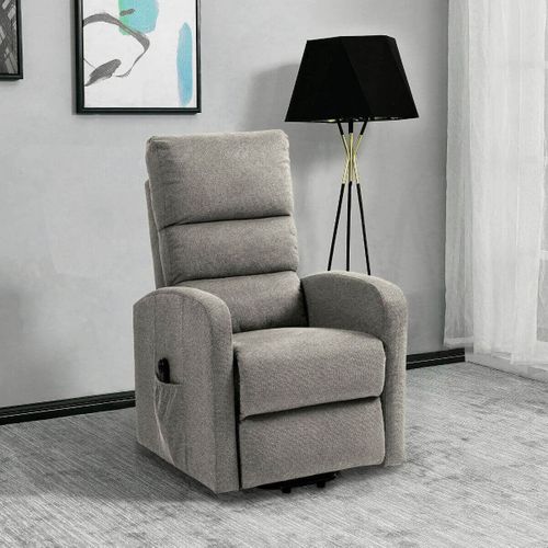 Fauteuil Relax Releveur Tissu Polyester Traité Hydrophobe Taupe - Tiksi