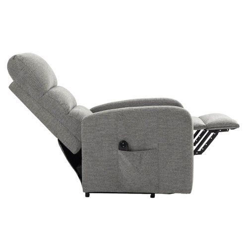 Fauteuil Relax Releveur Tissu Polyester Traité Hydrophobe Taupe - Tiksi