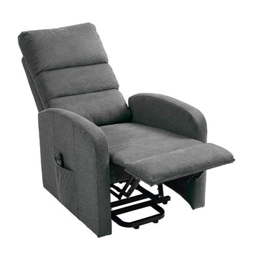 Fauteuil Relax Releveur Tissu Polyester Traité Hydrophobe Gris - Tiksi