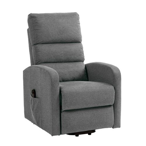 Fauteuil Relax Releveur Tissu Polyester Traité Hydrophobe Gris - Tiksi