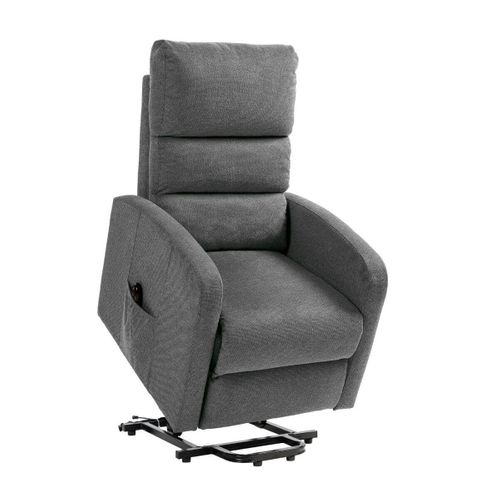 Fauteuil Relax Releveur Tissu Polyester Traité Hydrophobe Gris - Tiksi