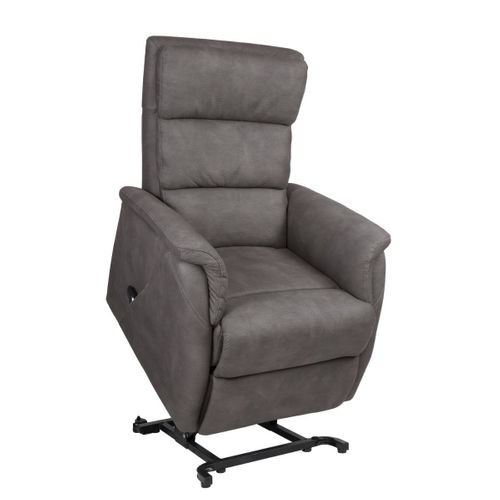 Fauteuil Relax Releveur Tissu Polyester Imitation Cuir Gris - Millor