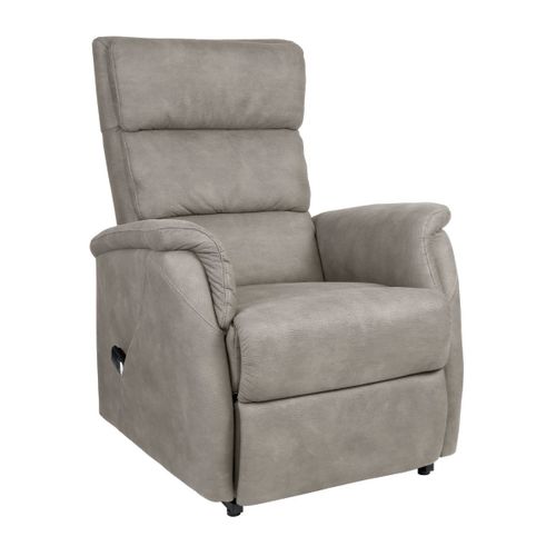 Fauteuil Relax Releveur Tissu Polyester Imitation Cuir Beige - Millor