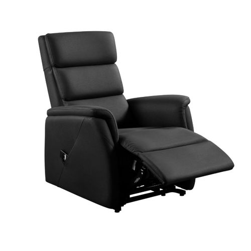 Fauteuil Relax Releveur En Cuir Vachette Noir - Millor