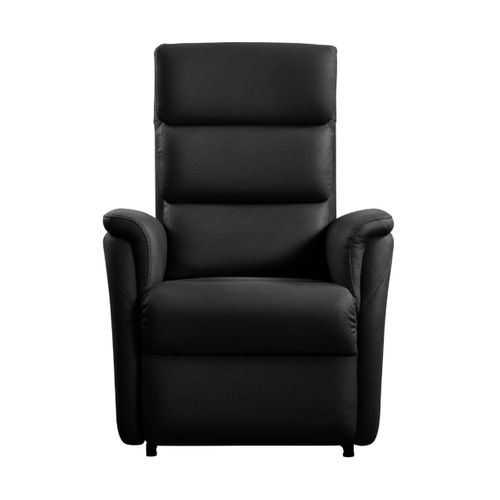 Fauteuil Relax Releveur En Cuir Vachette Noir - Millor