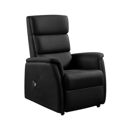Fauteuil Relax Releveur En Cuir Vachette Noir - Millor