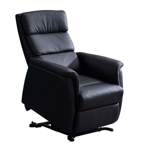 Fauteuil Relax Releveur En Cuir Vachette Noir - Millor