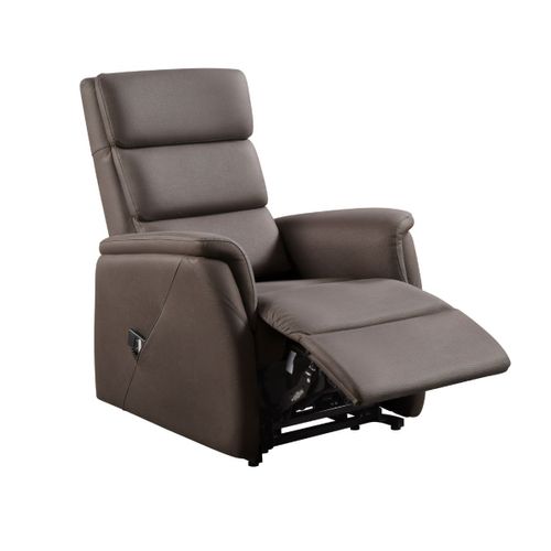 Fauteuil Relax Releveur En Cuir Vachette Marron - Millor